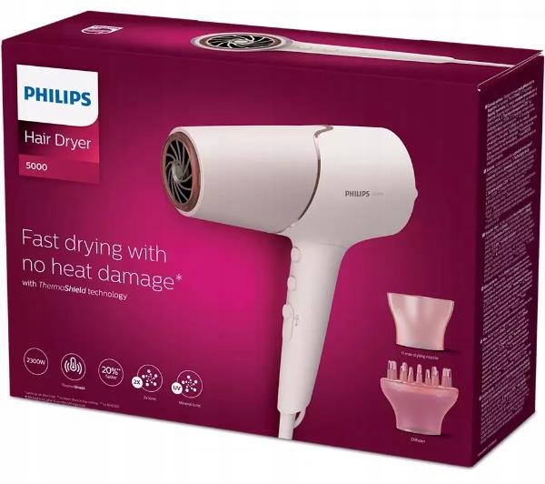 Suszarka do włosów Philips Seria 5000 BHD530/00 2300W Jonizacja Dyfuzor