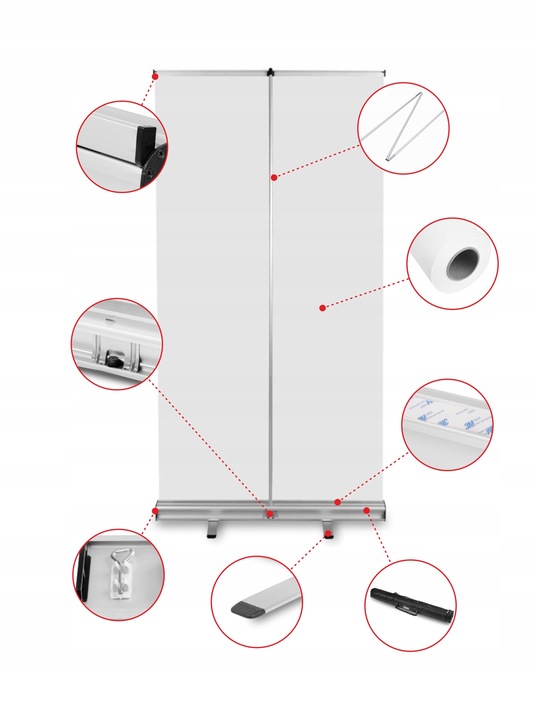 ROLLUP 85x200cm kaseta + wydruk UV PREMIUM ROLL-UP