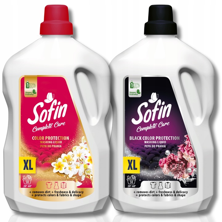 SOFIN Płyn do Prania Color Black Ochrona Kolorów i Tkanin 2 x 2,5l 100 prań
