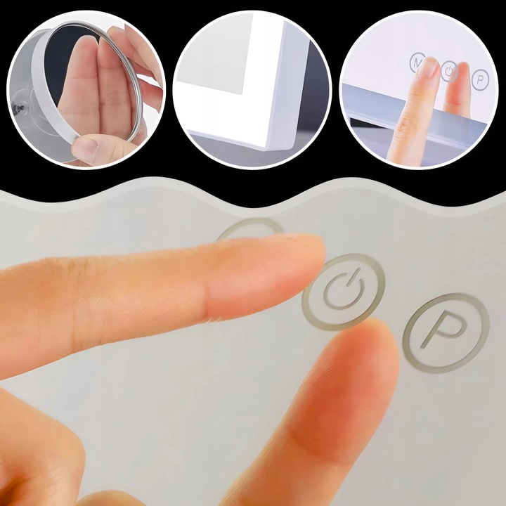 LUSTERKO KOSMETYCZNE HOLLYWOOD STOJĄCE LUSTRO DO MAKIJAŻU LED 12