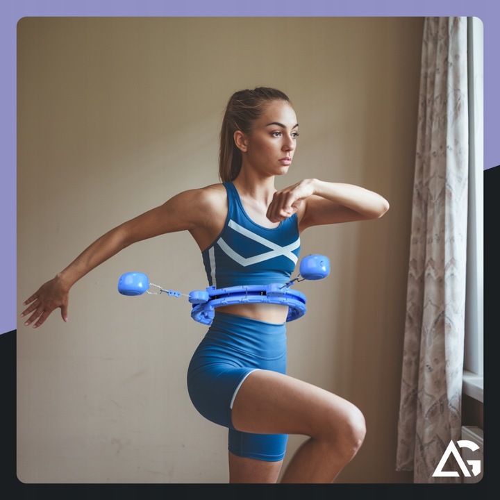 HULA HOP Z OBCIĄŻNIKIEM ODCHUDZAJĄCE Z LICZNIKIEM SMART HULAHOP