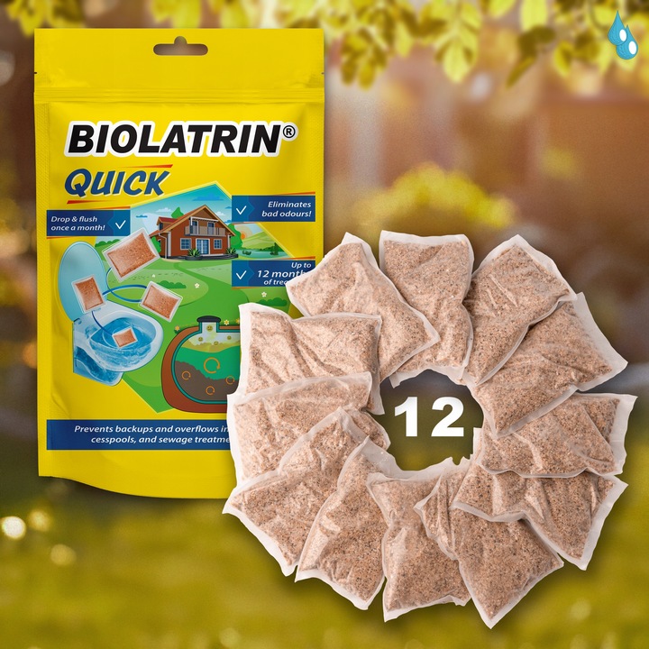 Bakterie do szamba i oczyszczalni silny bio produkt BIOLATRIN Quick 12