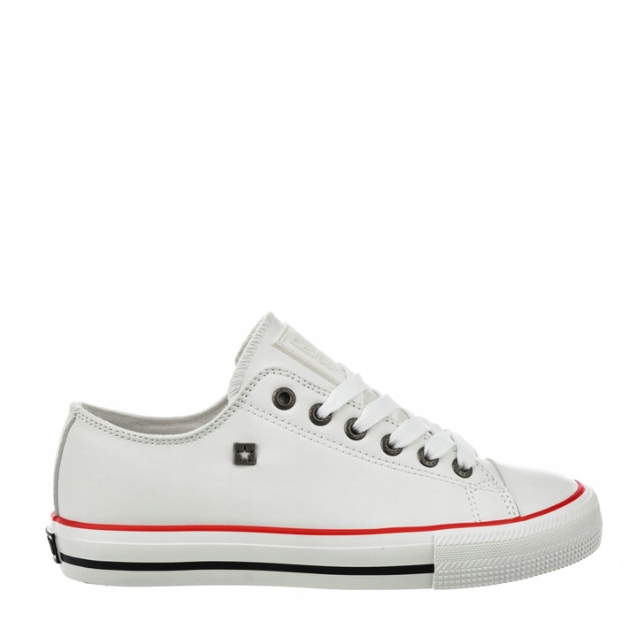 Buty Big Star OO274873 Damskie Białe Skórzane Klasyczne Sneakersy Trampki