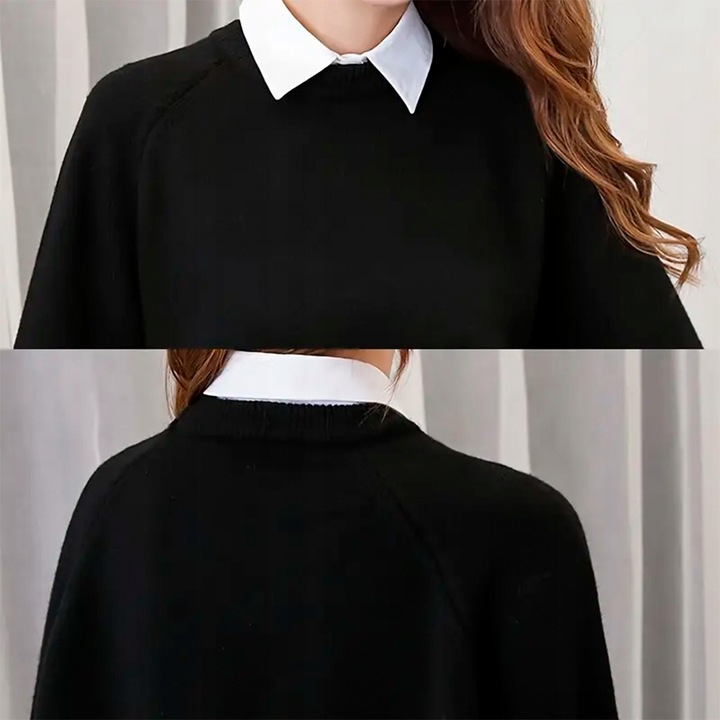 KOŁNIERZ Z ZAPIĘCIEM BIAŁA FAŁSZYWA DAMSKA KOSZULA BIAŁY KOŁNIERZYK