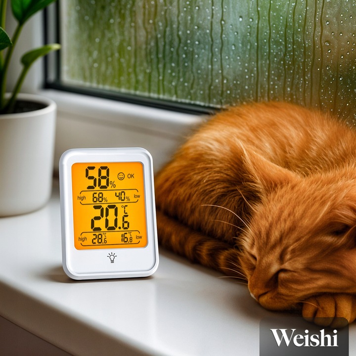 TERMOMETR pokojowy STACJA POGODOWA pogody HIGROMETR wewnętrzny