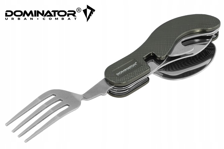 Niezbędnik Turystyczny DOMINATOR sztućce nóż składany łyżka widelec olive