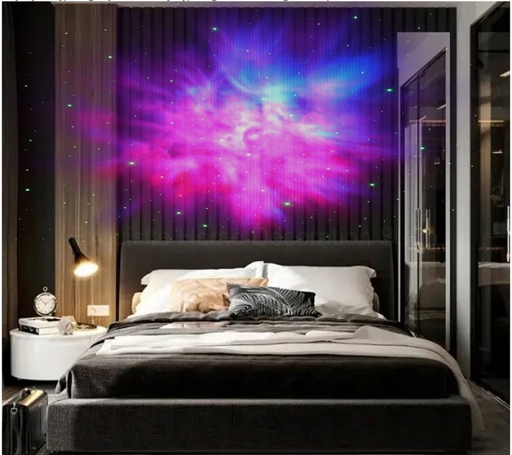 LAMPKA NOCNA LED PROJEKTOR GWIAZD NIEBA ASTRONAUTA