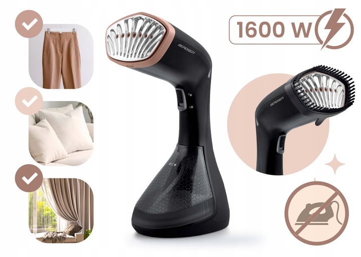 Parownica do ubrań 1600W Steamer parowy Żelazko parowe ZESTAW 26g/min