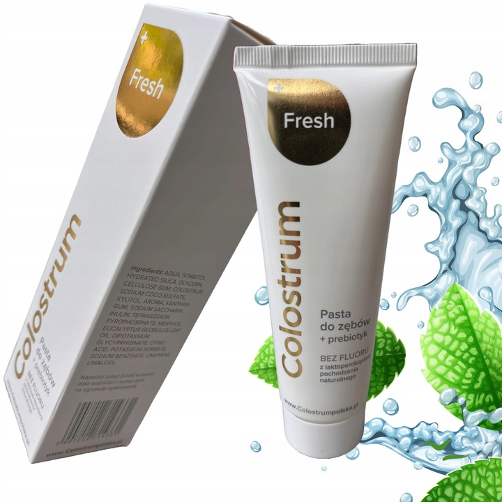 2x Colostrum dla Dzieci Junior PROBIOTYK i Colostrum FRESH pasta do zębów