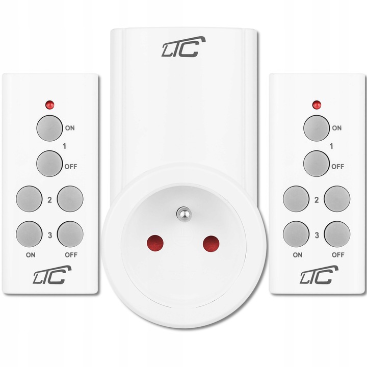 GNIAZDKO SIECIOWE ZDALNIE STEROWANE 2 PILOTY W ZESTAWIE DUŻY ZASIĘG