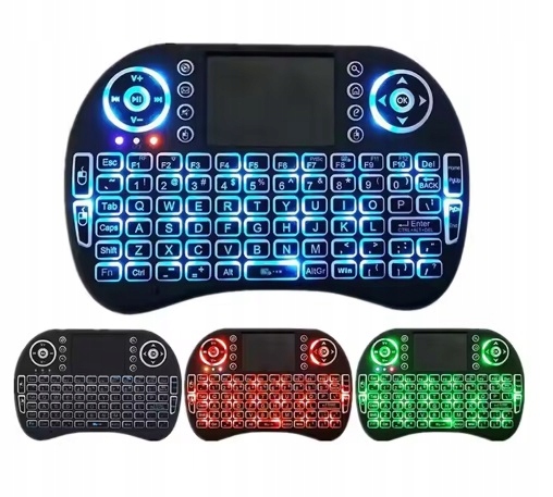 KLAWIATURA BEZPRZEWODOWA MINI LED SMART TV ŚWIECĄCA TOUCHPAD PODŚWIETLANA