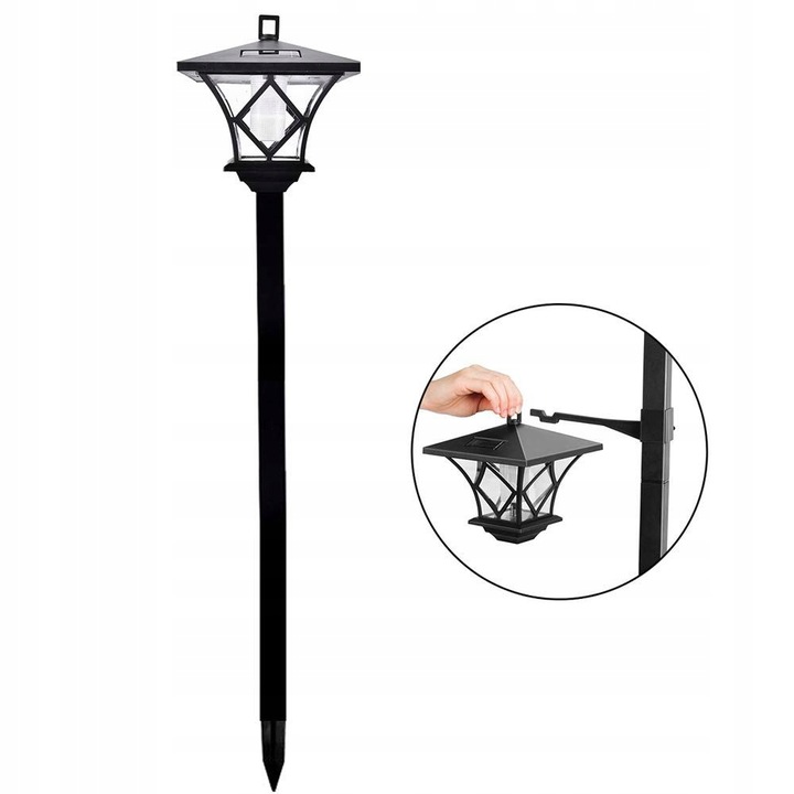 LAMPA SOLARNA LED LATARNIA OGRODOWA 150cm SŁUPEK