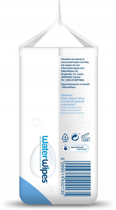 Chusteczki nawilżane WaterWipes BIO 4x60szt dla dzieci i niemowląt