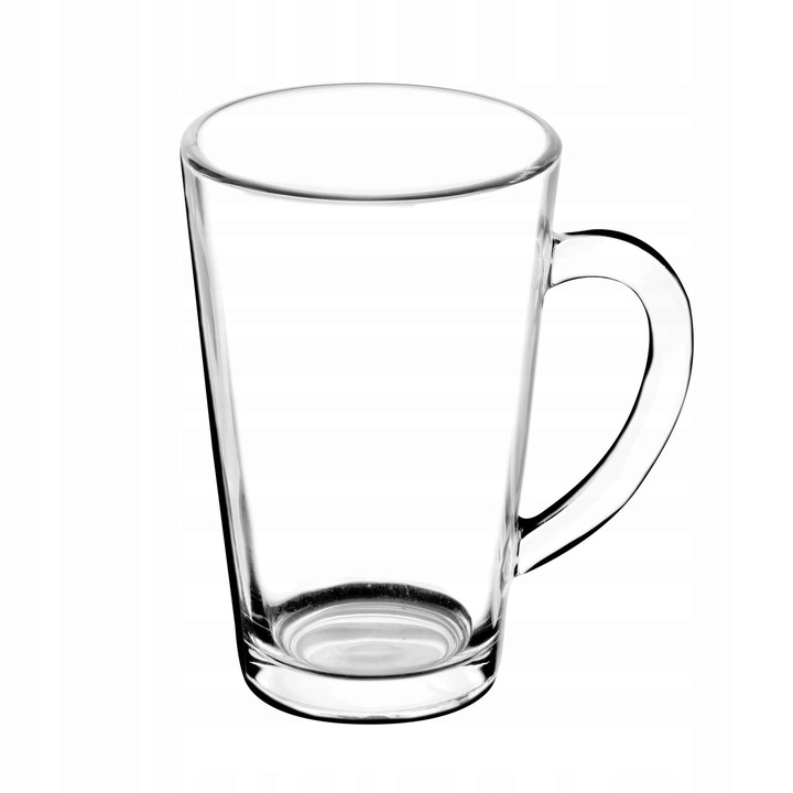 Wysokie SZKLANKI DO LATTE do kawy ZESTAW szklanek 6 szt. + długie ŁYŻECZKI