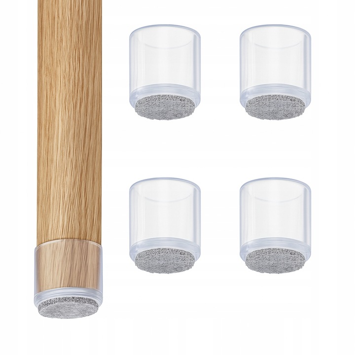 16x Nakładki nasadki na nogi krzesła z filcem 16mm