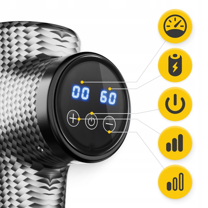 PISTOLET DO MASAŻU WYMIENNE KOŃCÓWKI RELAKS MASSAGE GUN ULTRA COOL EDITION