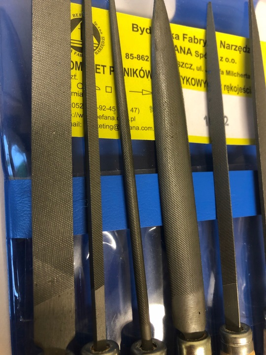 BEFANA Zestaw pilników do metalu kluczykowe Polski