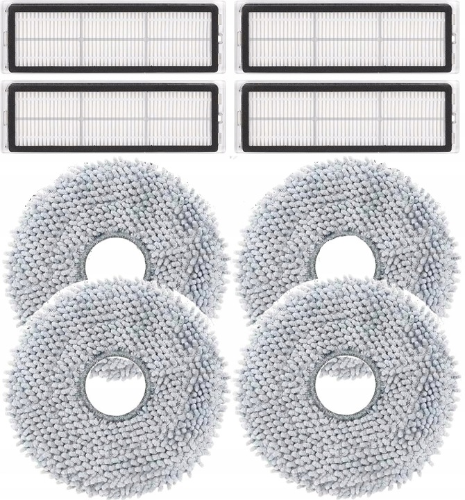 4x MOP 4x FILTR DO XIAOMI X10+ X20+ S10+ S20+ / DREAME L10S ULTRA L10 ULTRA