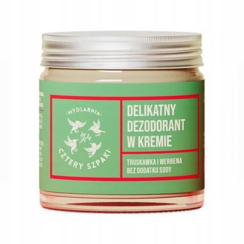 CZTERY SZPAKI Delikatny dezodorant w kremie Truskawka i Werbena, 60ml