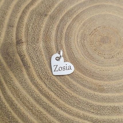 BRANSOLETKA SREBRNA ANIOŁEK AŻUROWY I SERCE SREBRO 925 GRAWER