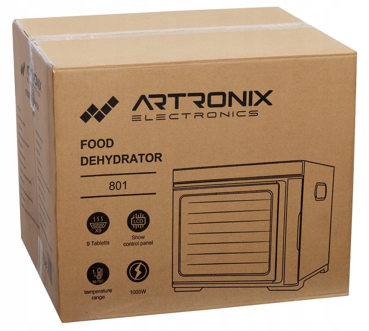 SUSZARKA SPOŻYWCZA DO ŻYWNOŚCI GRZYBÓW ZIÓŁ OWOCÓW WARZYW TIMER! 1000W