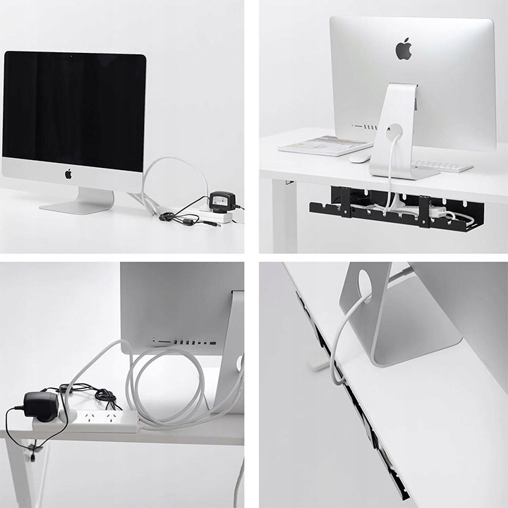 ORGANIZER DO KABLI NA PRZEWODY POD BIURKO BLAT KOSZYK PÓŁKA METALOWA