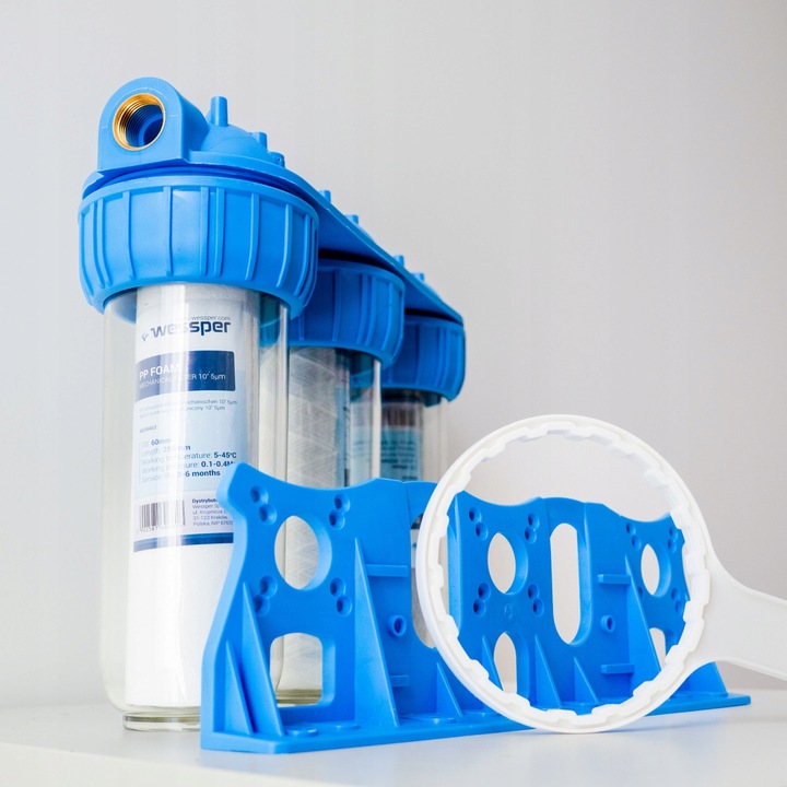 Wessper filtr wody 1" 3 stopniowy na cały dom + wkłady filtracja wstępna