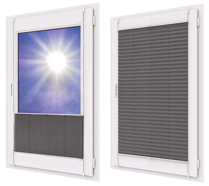 Roleta plisowana ZACIEMNIAJĄCA termo - na Haczykach PLISA 42 x 150 cm