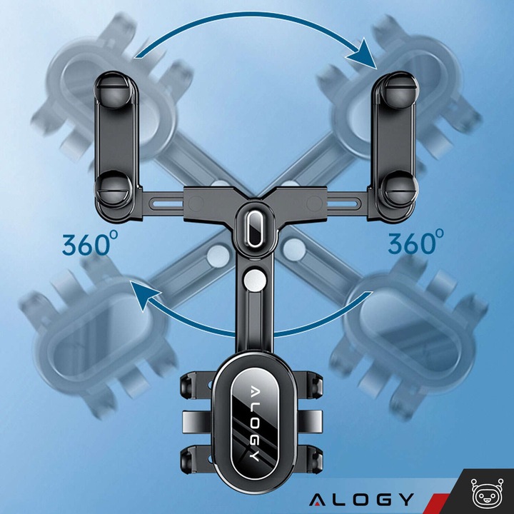 Uchwyt Samochodowy na Telefon na Lusterko OBROTOWY Uchwyt na TEL Samochodow