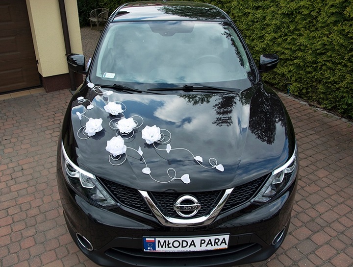 Dekoracja samochodu ozdoby na auto do ślubu A24