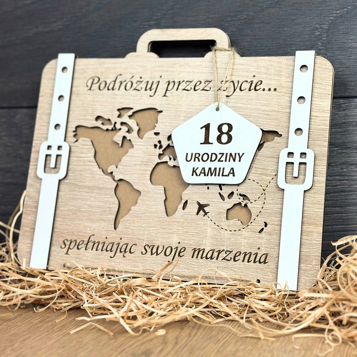 Pudełko na pieniądze Kartka PREZENT na 18 URODZINY dla chłopaka