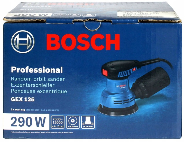 SZLIFIERKA MIMOŚRODOWA 290W GEX 125 BOSCH