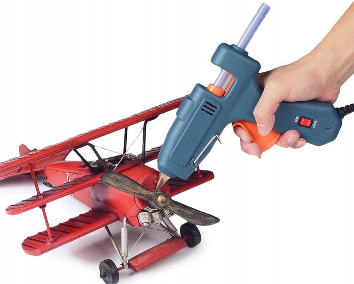 MOCNY PISTOLET DO KLEJU KLEJENIA NA GORĄCO KLEJARKA 100W + DUŻY ZAPAS