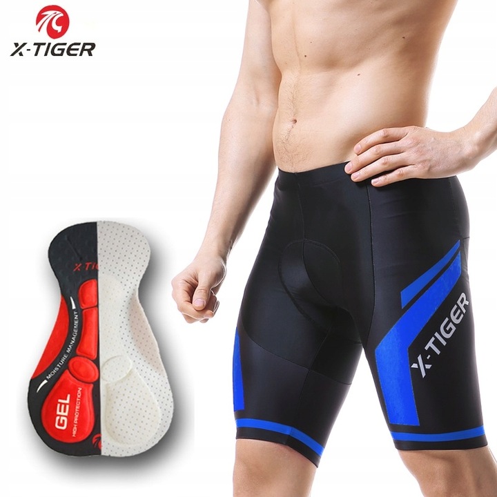 SPODENKI DO JAZDY ROWEREM MĘSKIE DOPASOWANE ŻELOWE