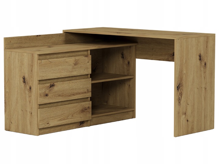 Biurko narożne i komoda zestaw 120x50 artisan N-15