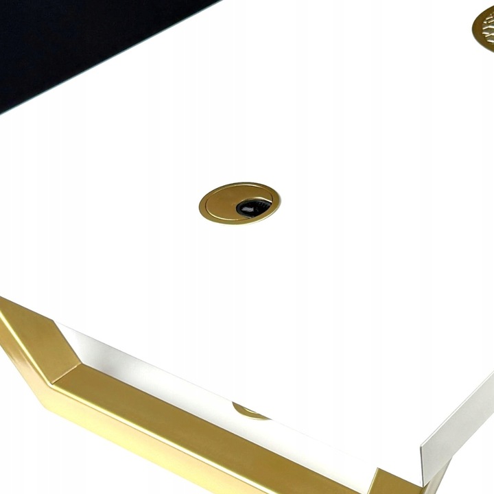 Przelotka do kabli metalowa 60 mm złota mat – przepust kablowy do