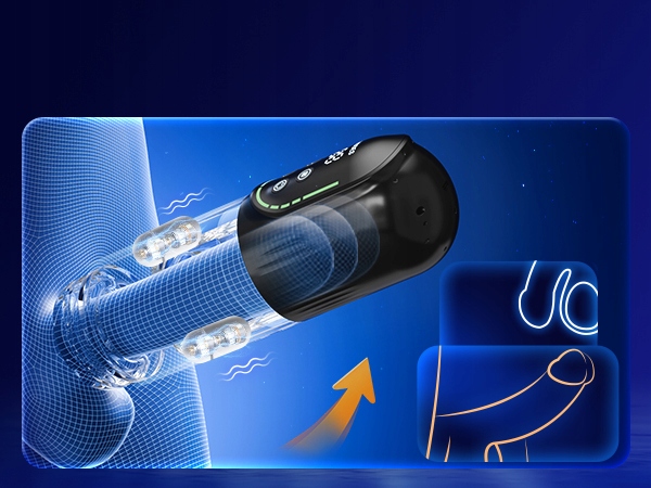 masturbator męski z 3 pompkami i 7 ruchami obrotowymi, wibrujący i ssący