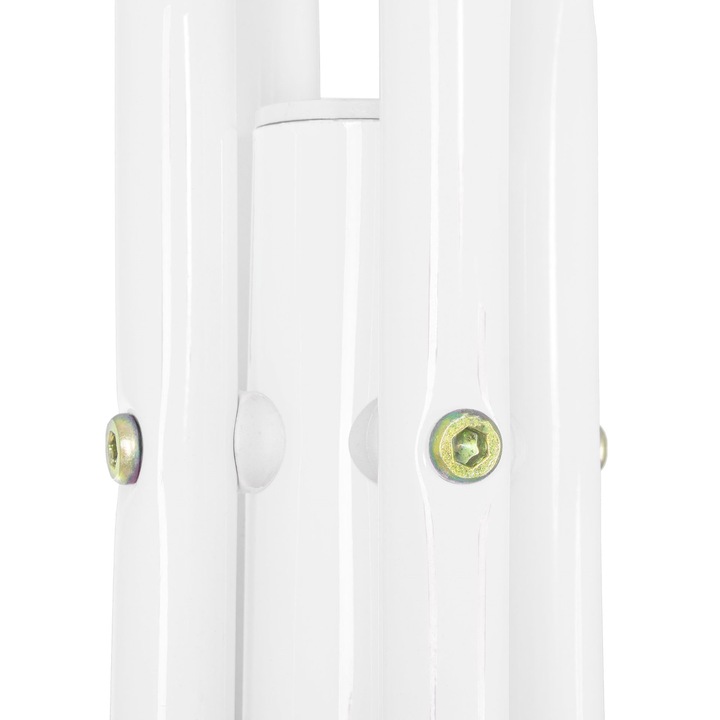 WIESZAK PODŁOGOWY STOJĄCY NA UBRANIA STOJAK METALOWY STABILNY BIALY