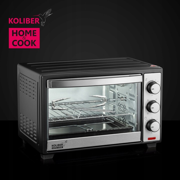 PIEKARNIK ELEKTRYCZNY 25L TERMOOBIEG ROŻNO GRILL WOLNOSTOJĄCY MINI