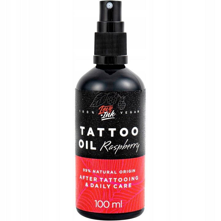 Olejek do Pielęgnacji Tatuażu Loveink Tattoo Oil Raspberry 100ml