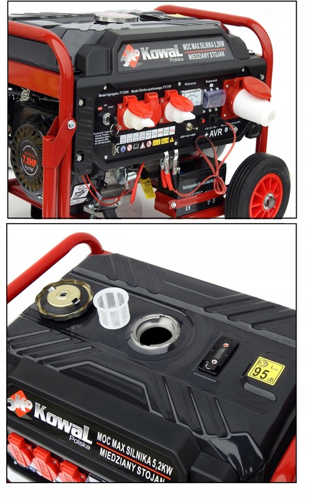 PROFESJONALNY AGREGAT PRĄDOTWÓRCZY 5,2kW EL-START AVR+ MIEDŹ STOJAN
