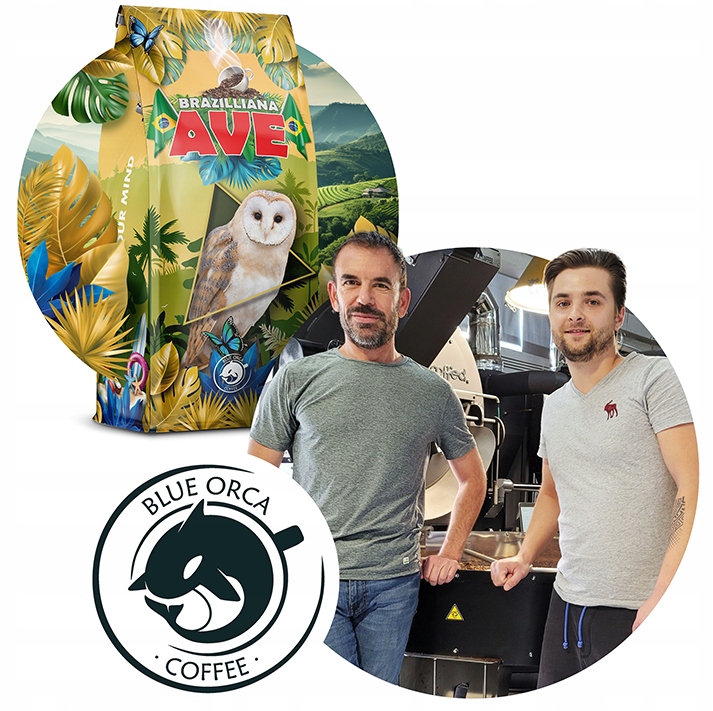 Kawa ziarnista 1kg Brazylia BRAZILLIA AVE Świeżo Palona - Blue Orca Coffee