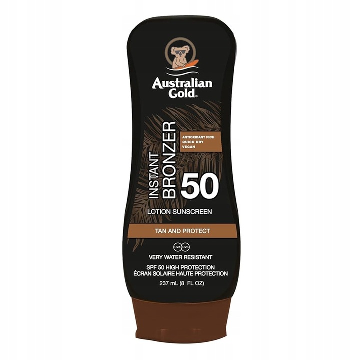 Australian Gold SPF50 Lotion z bronzerem 237ml do opalania na słońcu