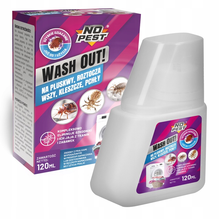 ŚRODEK DO PRANIA NA PLUSKWY ROZTOCZA WSZY KLESZCZE PCHŁY JAJA LARW
