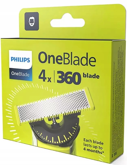4x OSTRZA PHILIPS ONEBLADE 360 ORYGINALNE OSTRZE NOŻYK GŁOWICA GOLARKA PRO