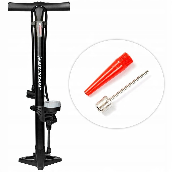 STACJONARNA POMPKA ROWEROWA Z MANOMETREM PODŁOGOWA