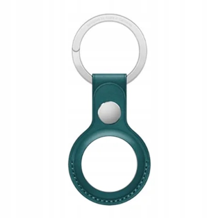 BRELOK SKÓRZANY ETUI APPLE AIRTAG LEATHER KEY RING ZIELONY FOREST GREEN