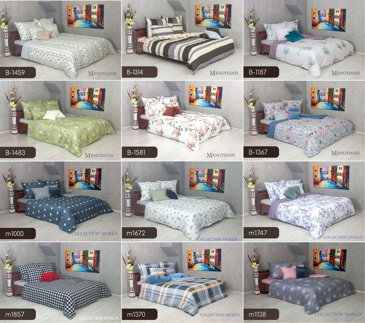 Pościel ELWAY 160x200 Bawełna Satynowa NOWE WZORY