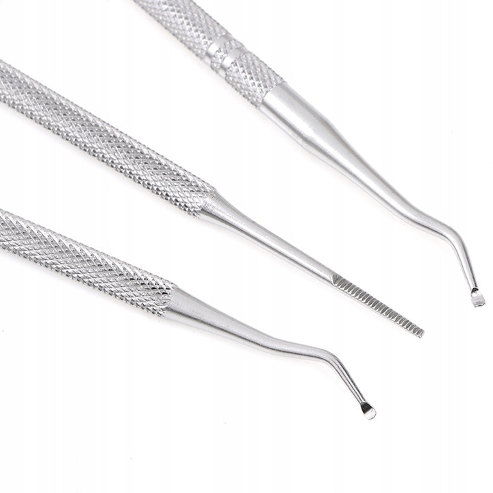 ZESTAW DO WRASTAJĄCYCH PAZNOKCI SONDA PODOLOGICZNA DWUSTRONNA PEDICURE 3SZT