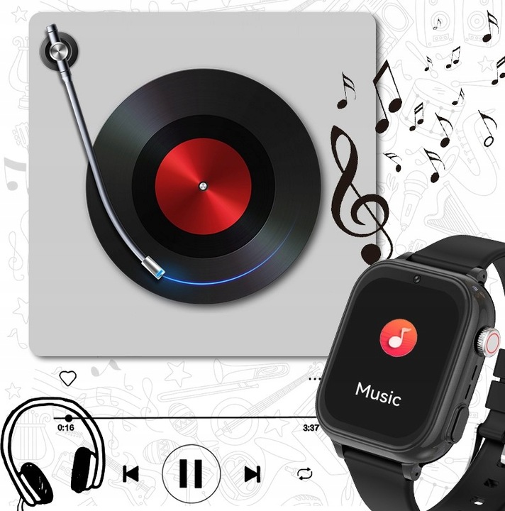 SMARTWATCH ZEGAREK DLA DZIECI 4G ROZMOWY SMS GRY ANDROID POLSKIE MENU GPS